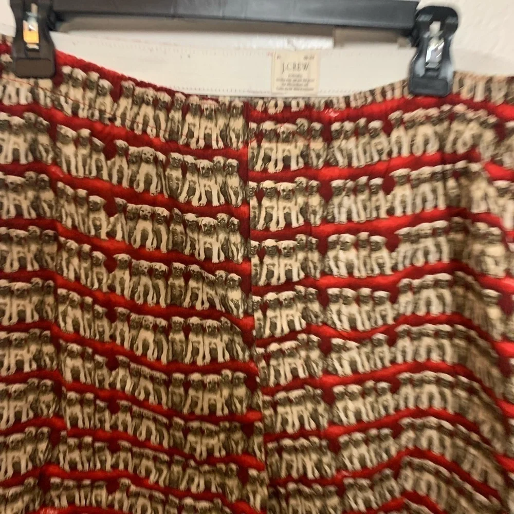 J.Crew Puppy Dogs Print Labrador Boxers Brief Briefs Shorts Red Beige Size 40-42